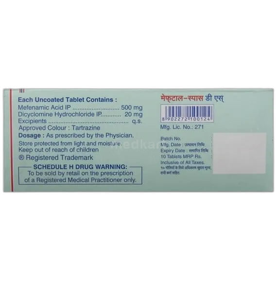 meftal spas ds tablet 10's